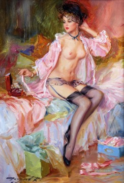 Women Painting - Pretty Lady KR 040 Impressionist